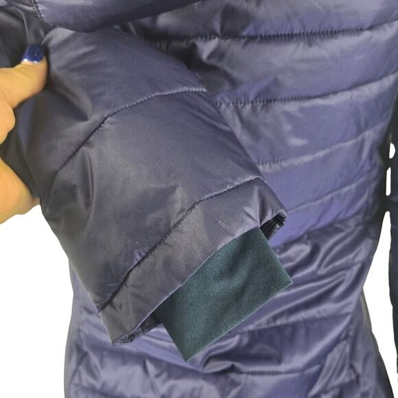 Columbia Puffer Long Line Hooded Full Zip Front Pockets Purple Women's Jacket S - Picture 4 of 7
